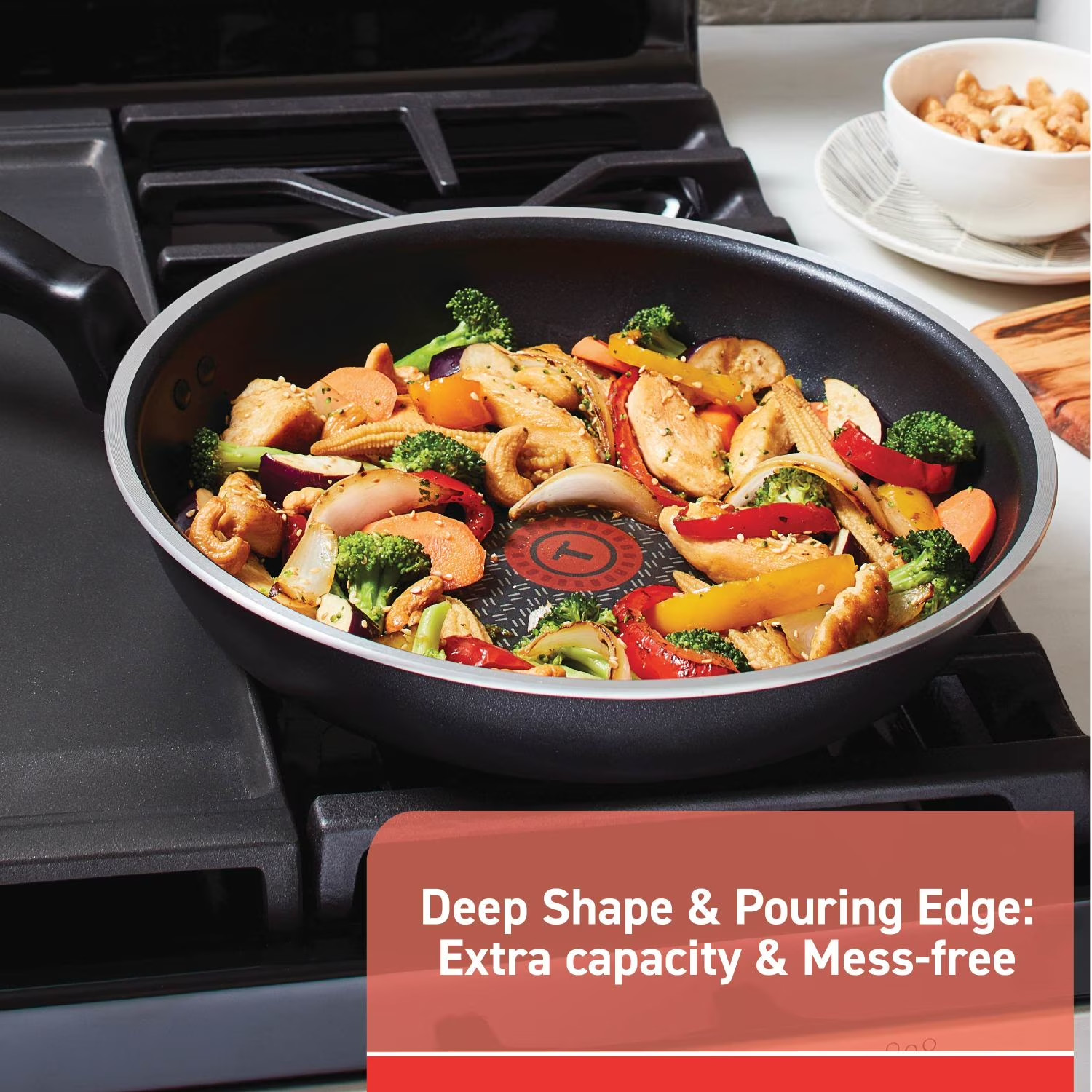 T-fal Comfort Titanium Nonstick Cookware, 14 piece Set, Black