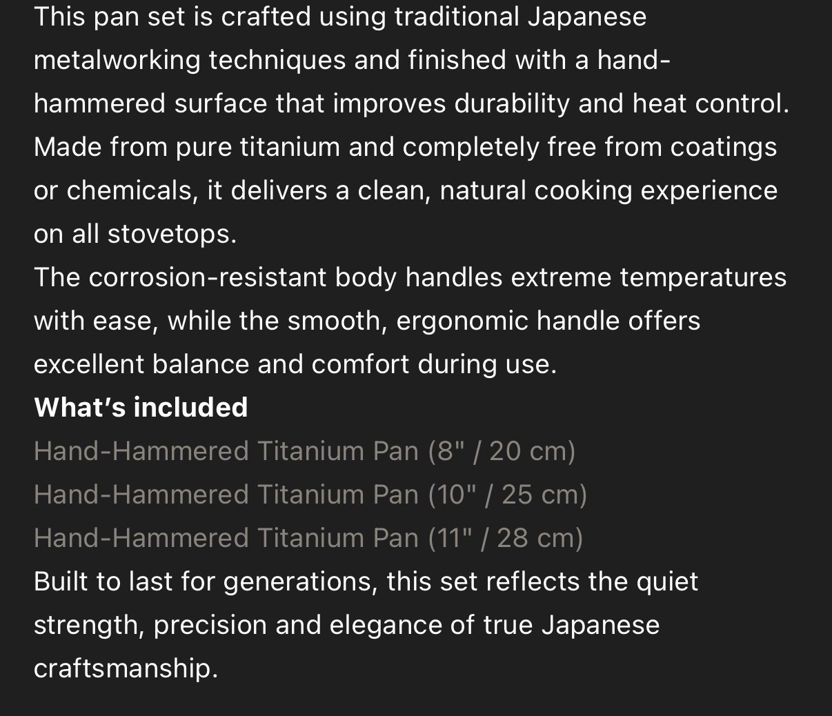 (3) Okura Premium Titanium Cookware Japan Hammered Metal 3 Pc Pan Set New