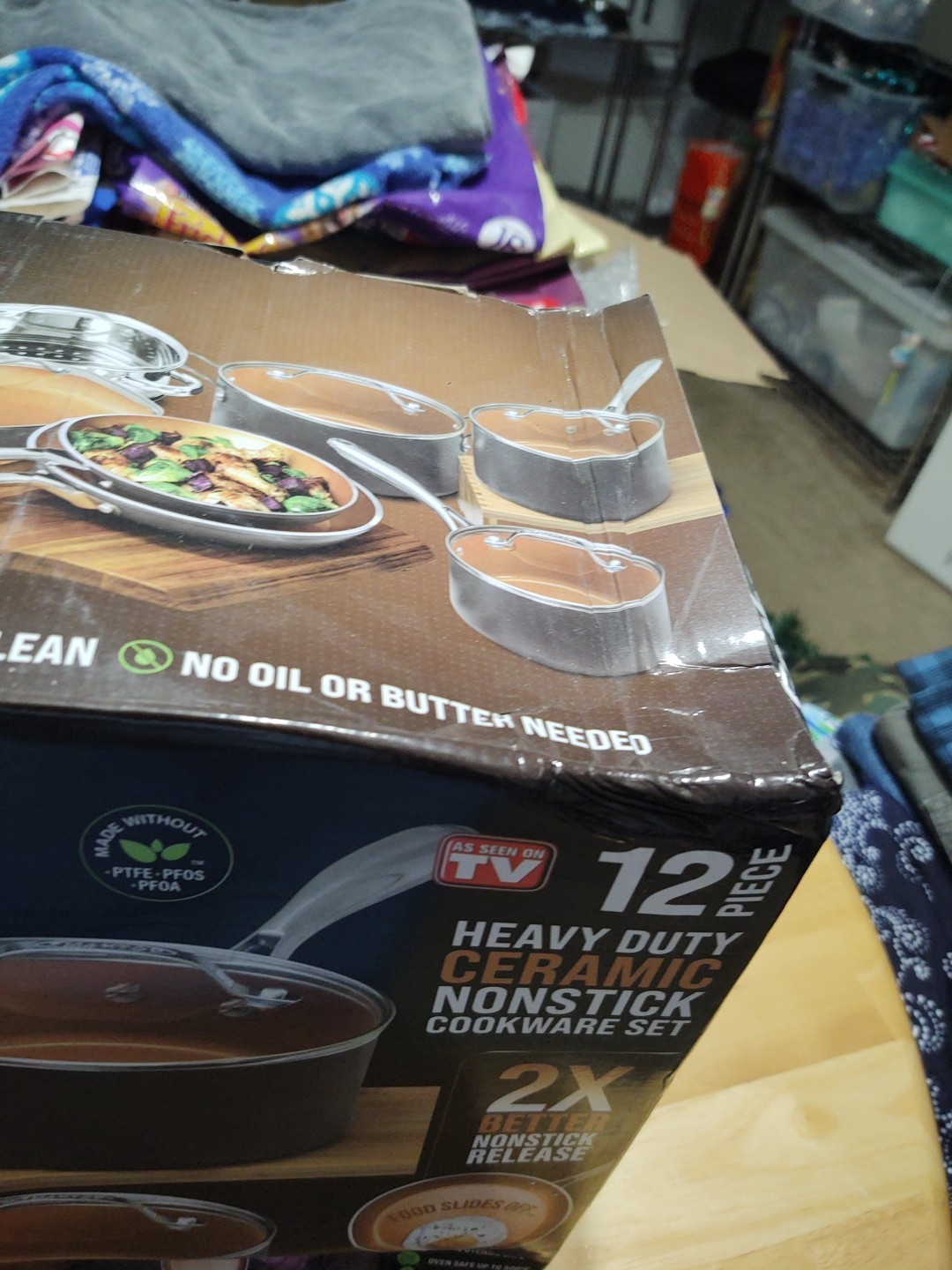 Gotham Steel 12Pc Heavy Duty Titanium Ceramic & Diamond Cookware Pots & Pans Set