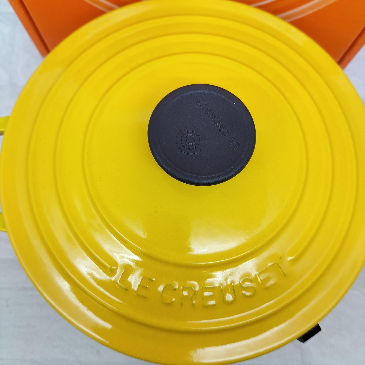 Le Creuset Cocotte Ronde Tradition 18cm 7 inch 2qt Dijon Yellow Cast Iron