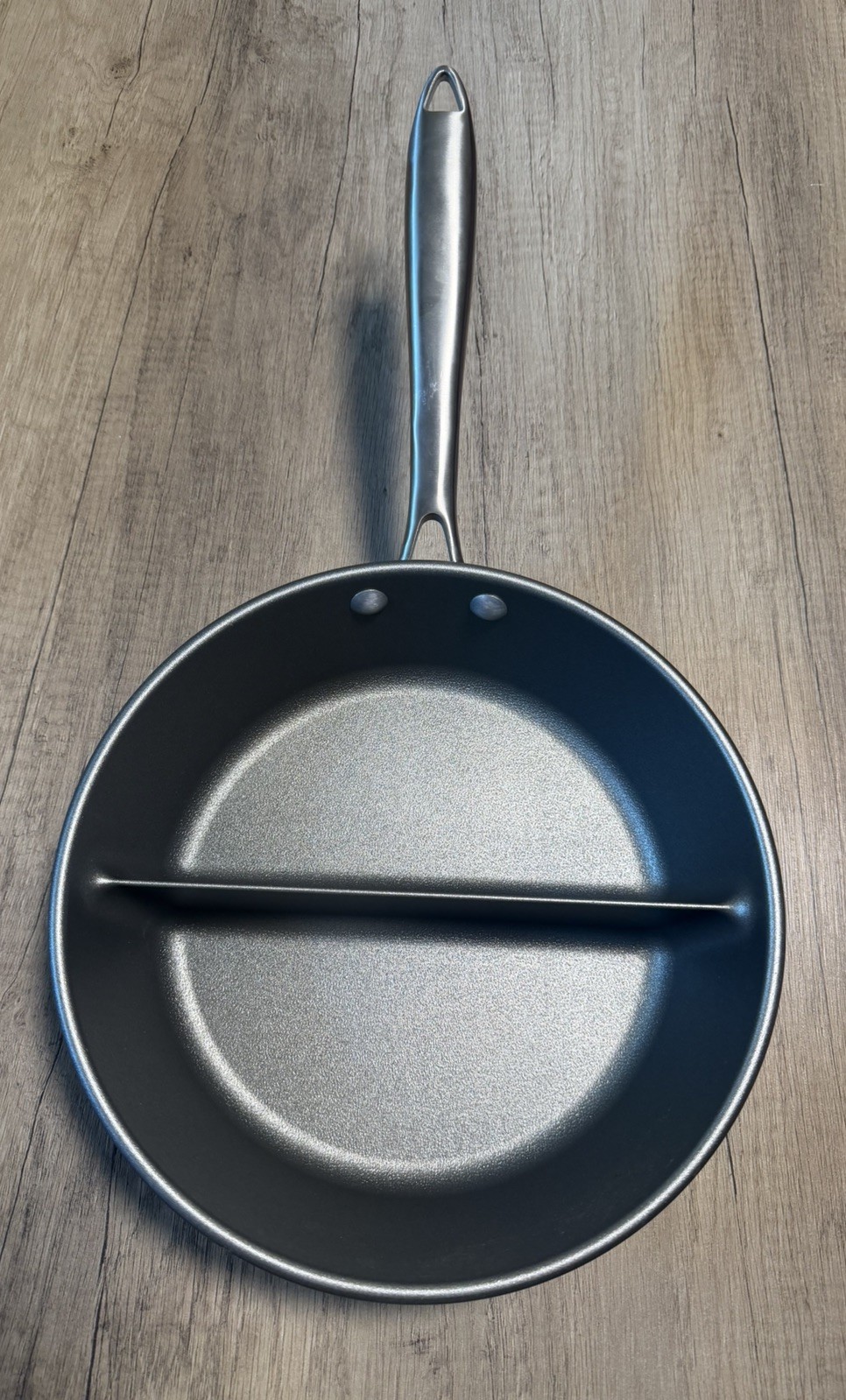 Nordic Ware 2-in-1 Divided Nonstick Sauce Pan, 2.5qt, 10in Cast Aluminum EUC