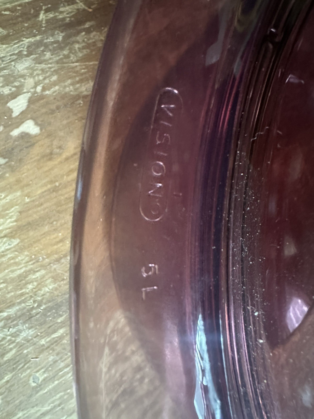 Vintage Corning Visions Cranberry 5L Glass Dutch Oven Stock Pot Texture Base USA