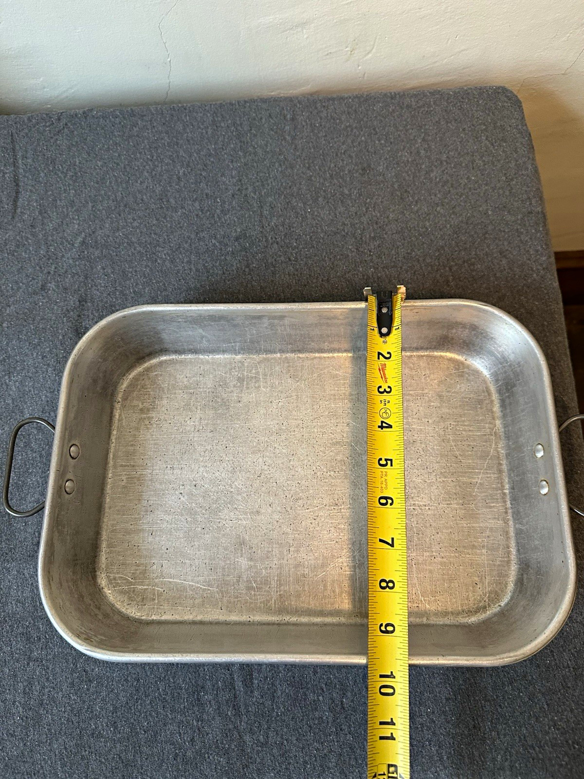 Wear-Ever Aluminum Roasting Pan Double Handles 13 x 9 x 2-1/4