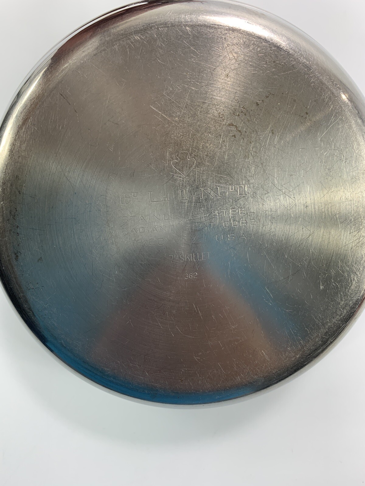 Vintage Flint Arrowhead EKCO Stainless Steel Radiant Heat Core 7″ Skillet 362