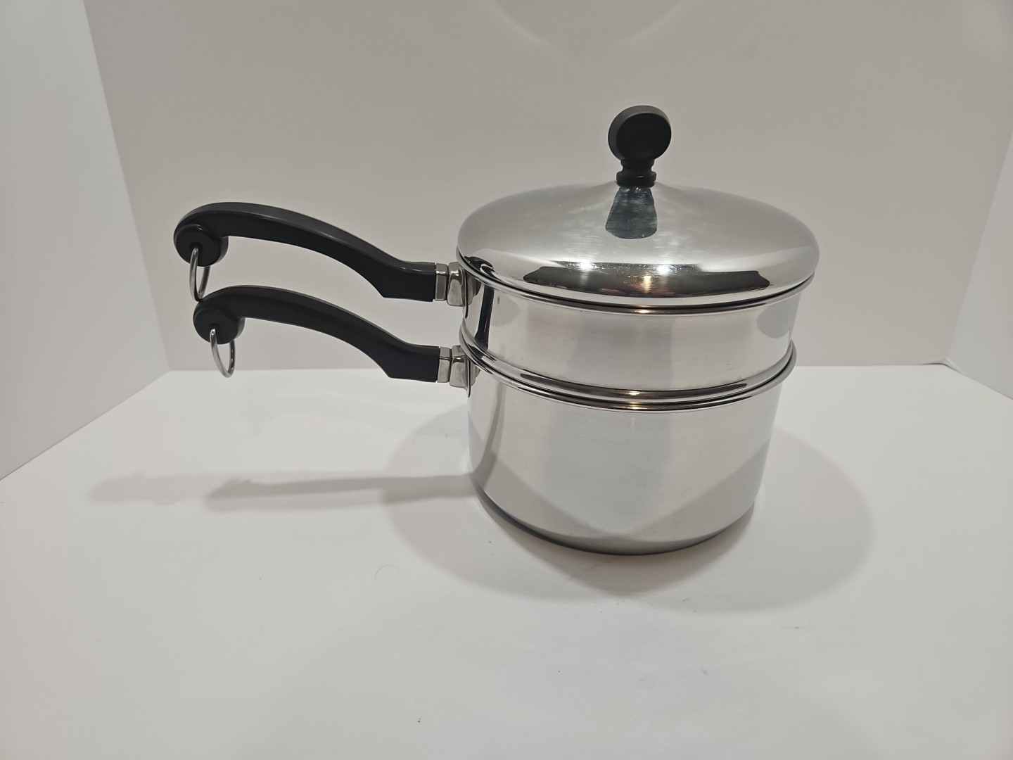 Vintage Farberware 2 Quart Double Boiler (Stainless Steel) Saucepan With Lid