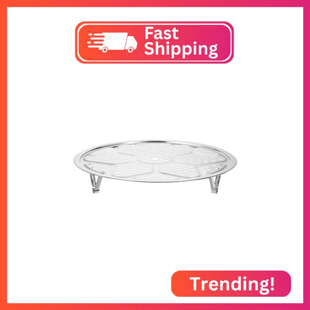 uxcell Stainless Steel Steamer Rack with Stand, 11.8 Inches Pot Steaming Tray fo