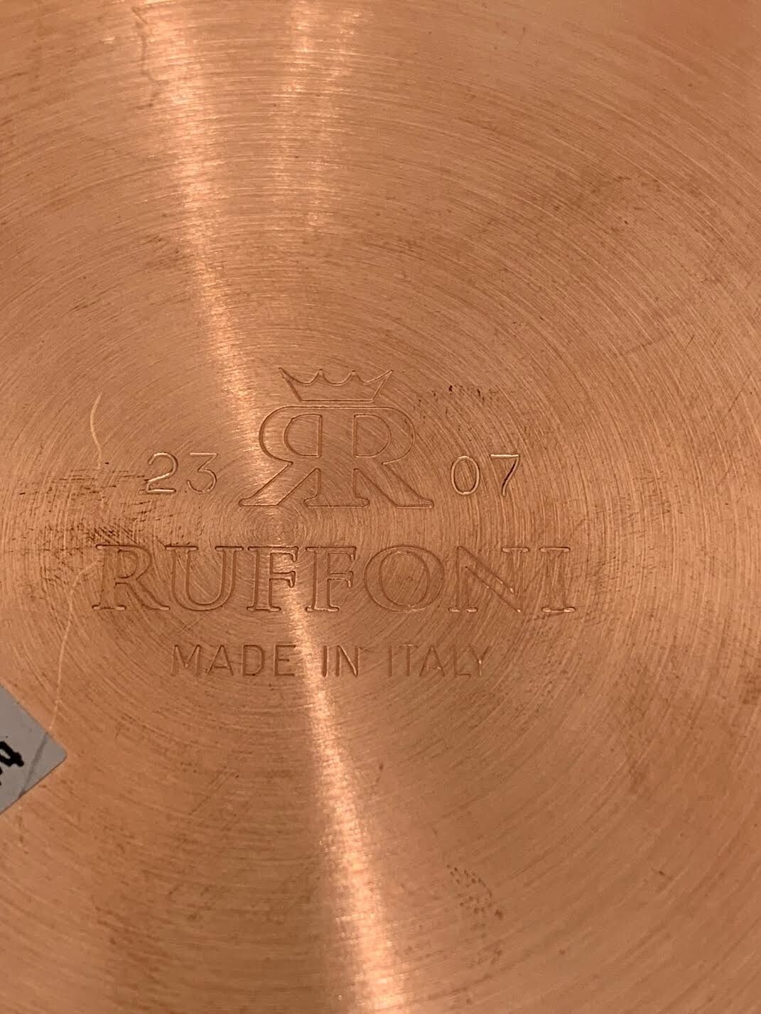 RUFFONI COPPER STOCK POT HISTORIA COLLECTION HAMMERED W/ACORN KNOB 7.5 QT NEW