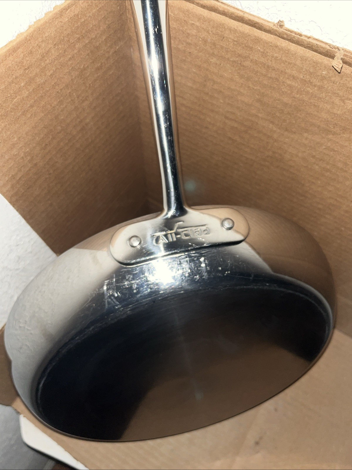 All-Clad 13-1/4” in Stainless Steel Skillet No Lid Induction Ready