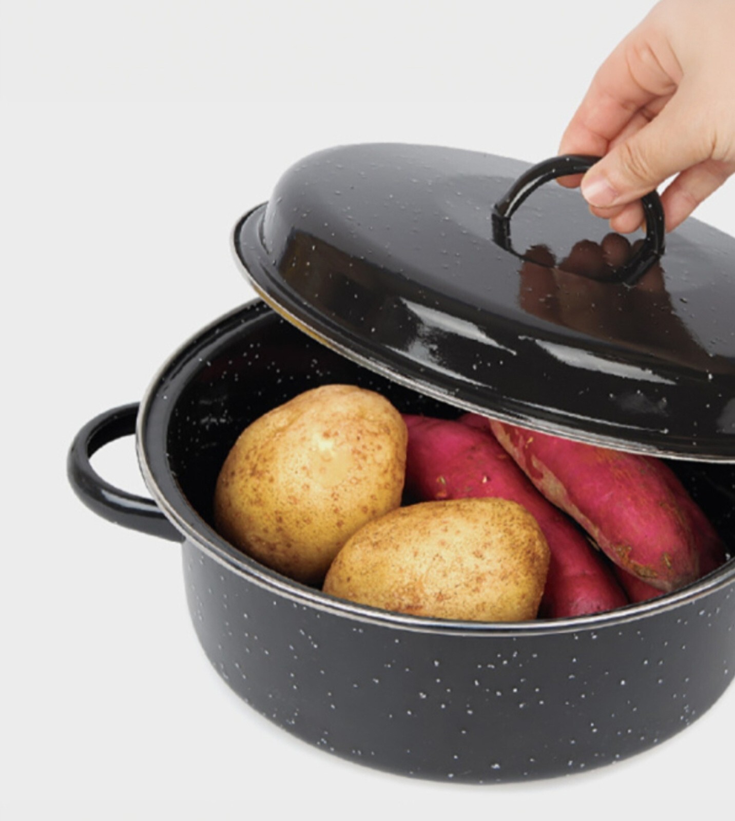 Direct-fired Open Fire Roasting Pot 22.5cm(8.8″) Sweet Potato Corn Chestnut