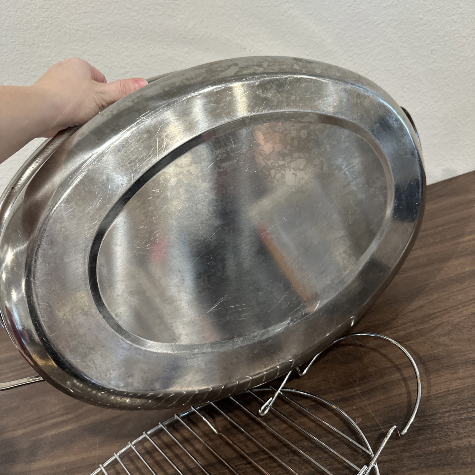 Turkey Roaster With rack 18” Stainless Steel High Dome Vented Lid