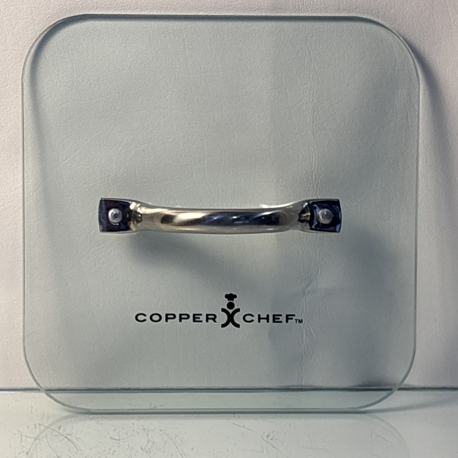 Copper Chef Glass Square Press Weight 8×8 Bacon Burger Steak Grill Press Lid
