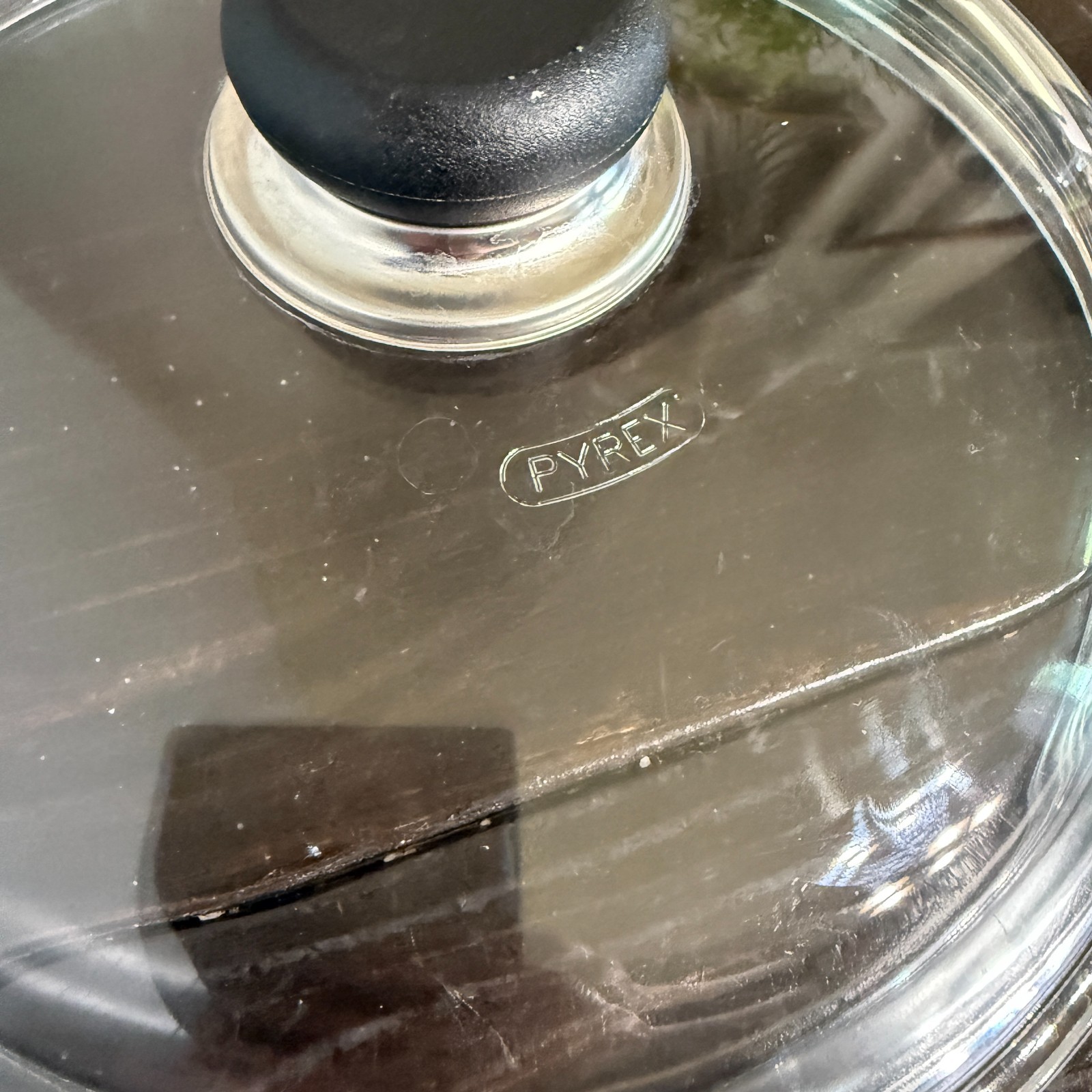 8″ Pyrex Clear Glass Replacement Cover/Lid Saucepan/Cookware Blk Plastic Knob