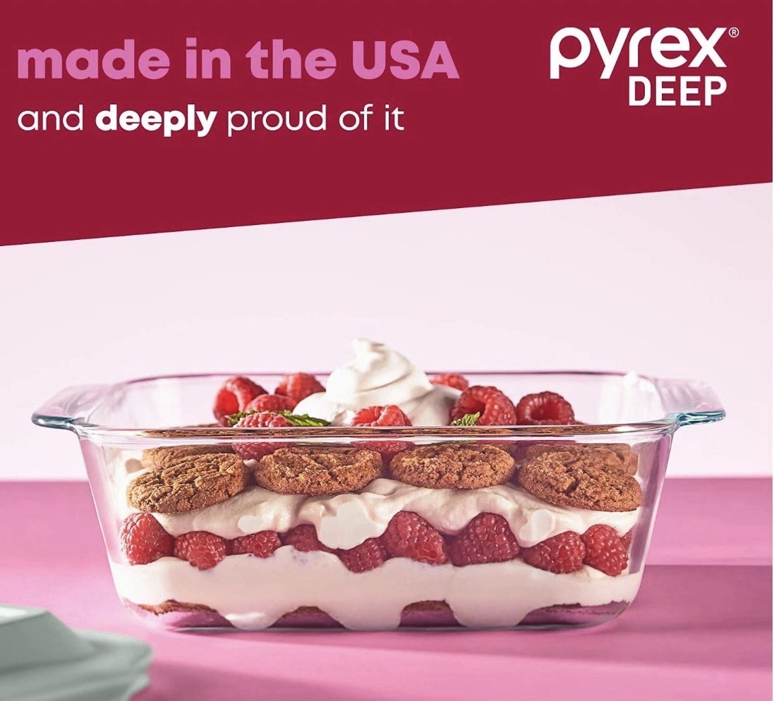 Pyrex Deep 6pc Glass Baking Dish Set (9″X13″, 7″X11″, 8″X8″) Bpa-Free Sage Lids