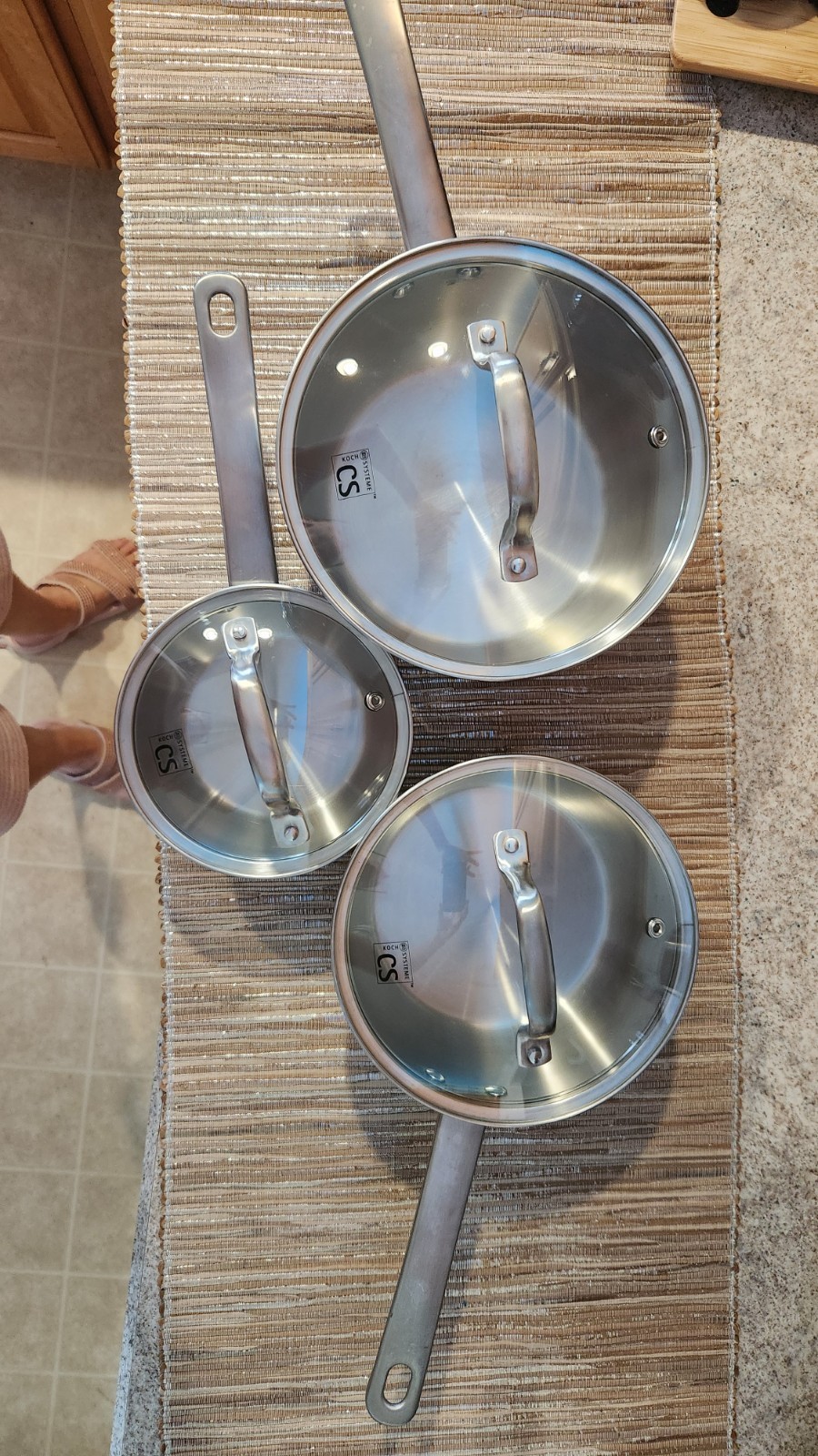 KOCH SYSTEME CS Stainless Steel Saucepan Set, 1QT 2QT 3QT Sauce Pan, Premiu…