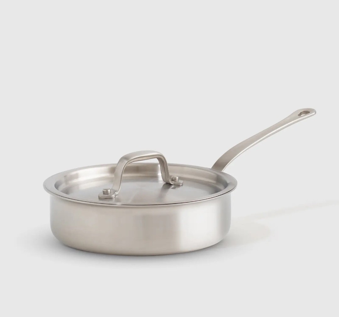 NWOT! Quince 3qt- 5ply Stainless Steel Non-Toxic Saute Pan With Lid! (SF)