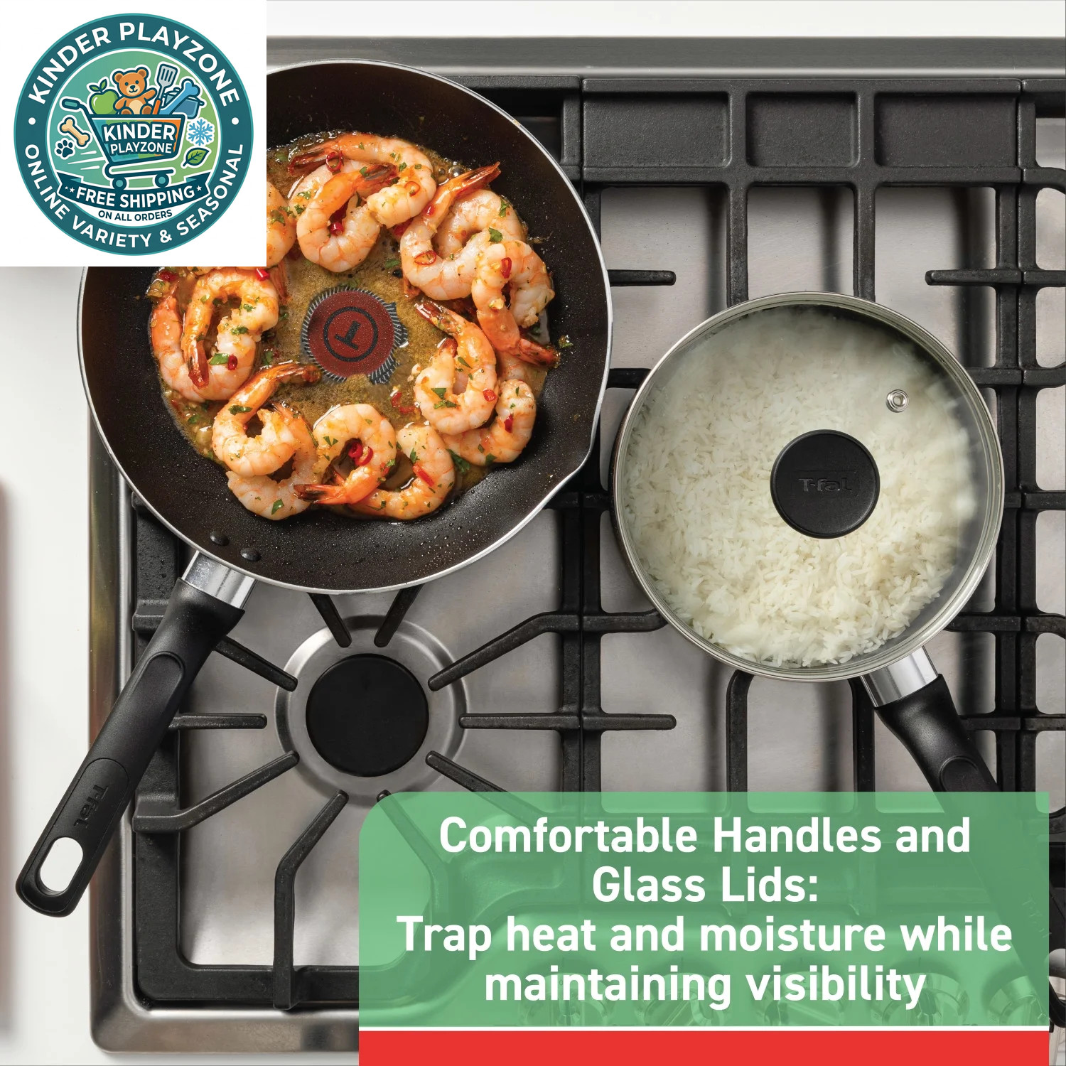 T-fal Ultimate Hard Anodized Nonstick 20 Piece Cookware Set, Grey