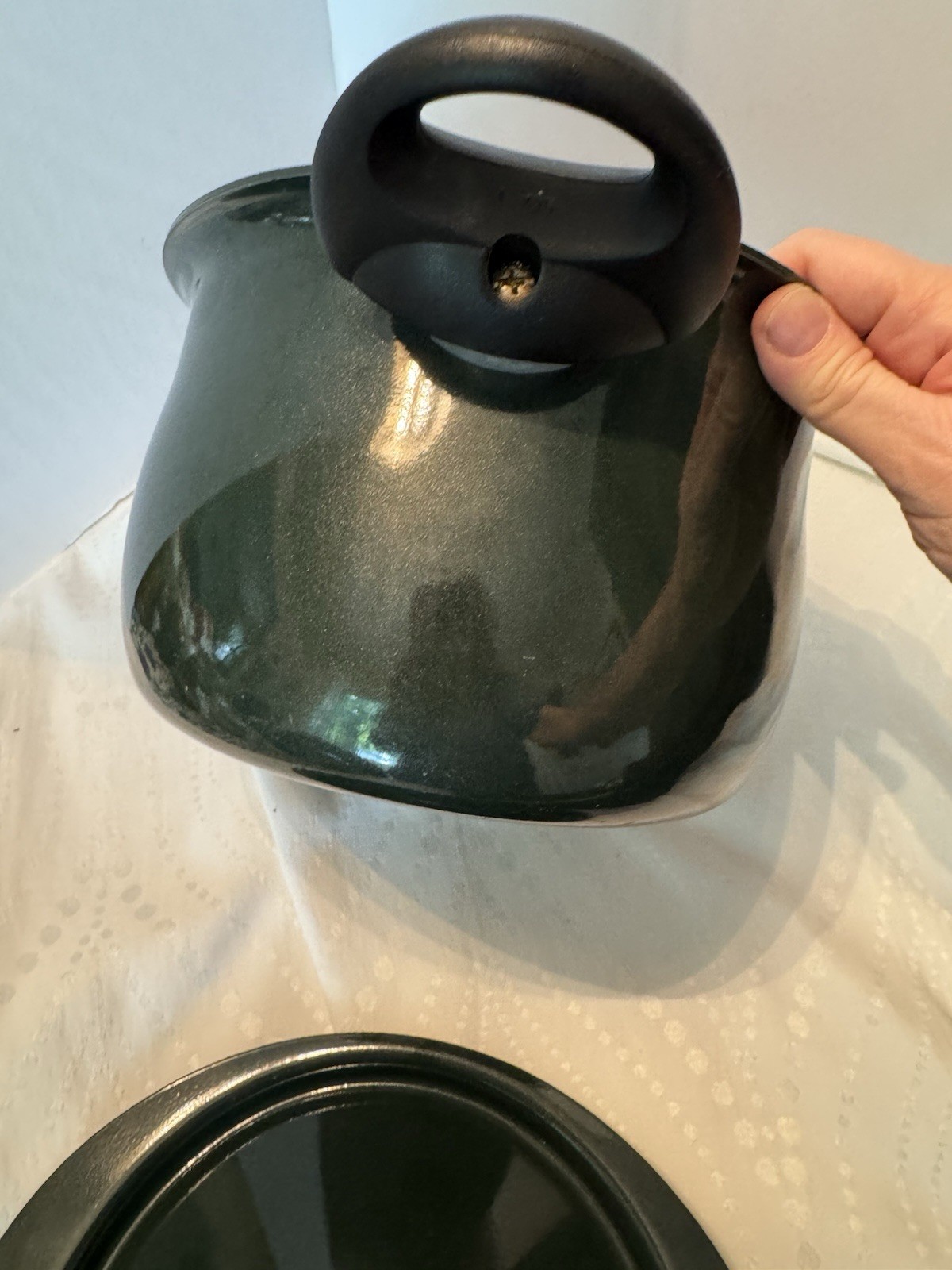 Bialetti 5.5 Qt Pasta Pot Straining Lid Italian Made Nonstick Green
