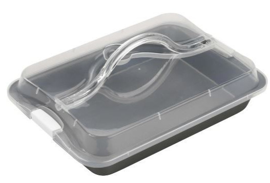 Goodcook Bake-N-Take Clear Plastic Oblong Handled LID ONLY for 9″x13″ pan USED