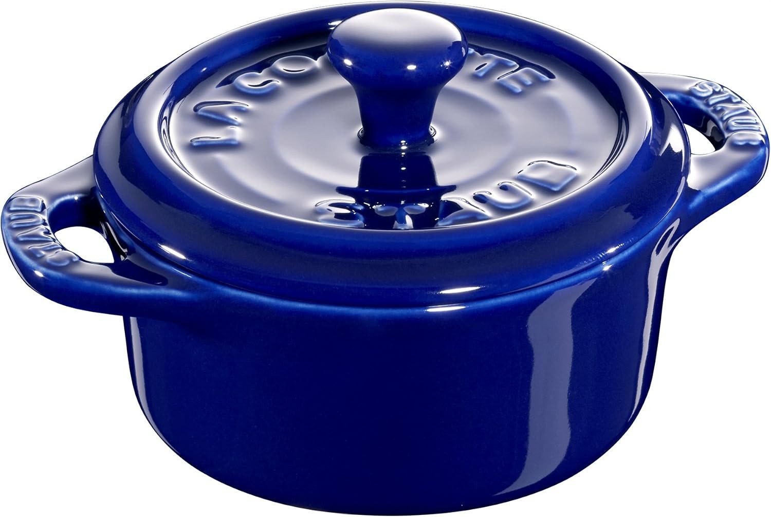 Ceramic Dutch Oven 3-piece Mini Round Cocotte Dark Blue