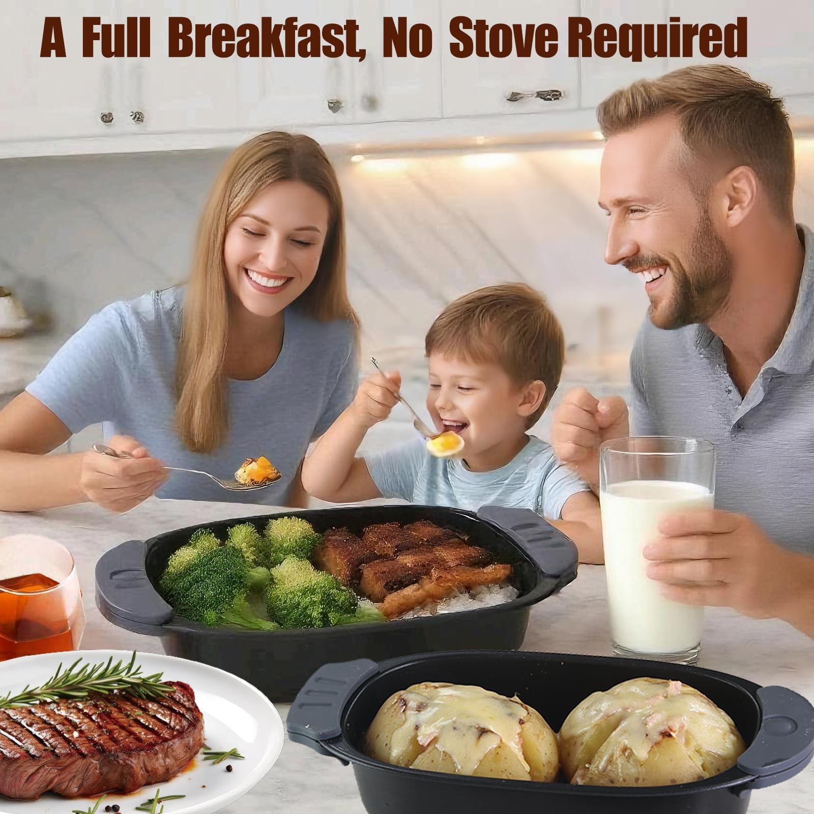 MKYSAIL Quick-Heat Microwave Grill Pan & Bacon Cooker | The Perfect Kitchen A…