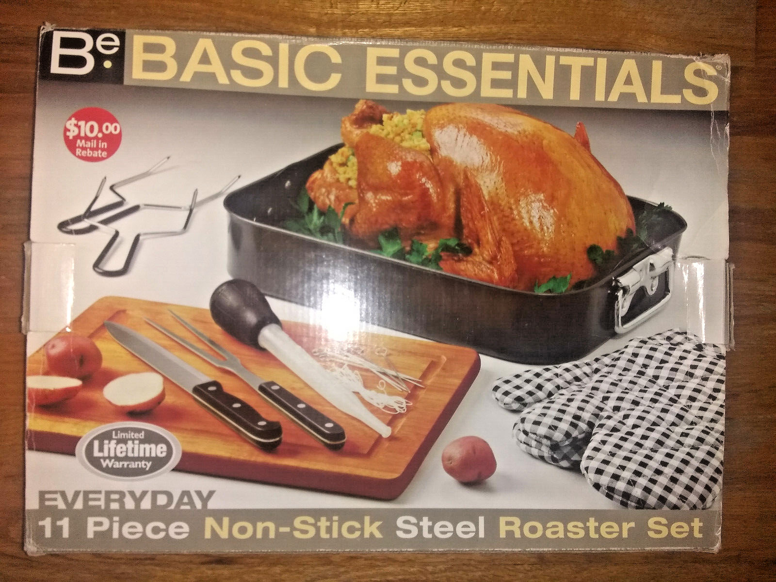 Basic Essentials 11 piece non-stick steel roaster set