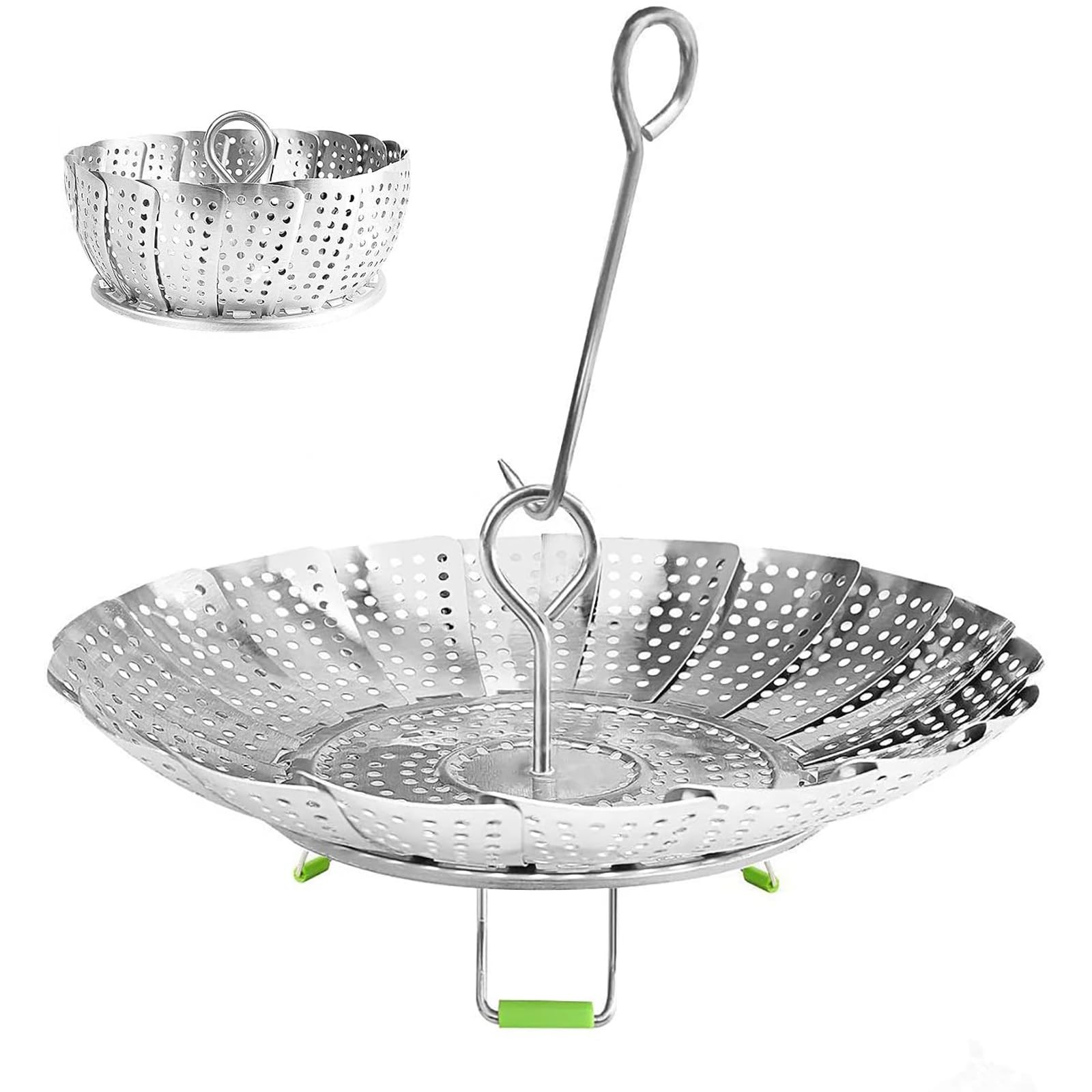 Stainless Steel Steamer Basket Adjustable Fits Pots Pans Pressure Cookers 5.19.