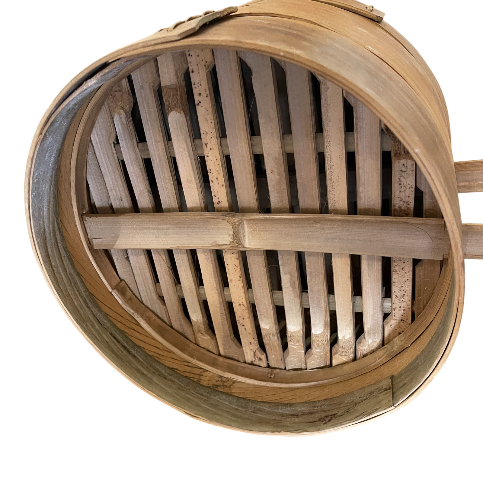 Vintage 3 Tier Bamboo Steamer Basket 13” Round w Lid Asian Kitchen