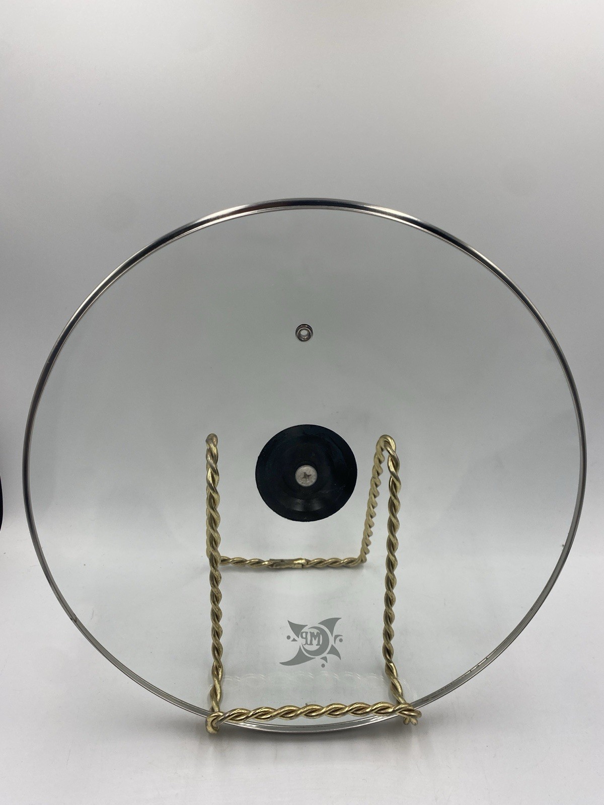 *12.5” Vented Tempered Glass Replacement Pot Lid w/Plastic Knob 11.75” Inside