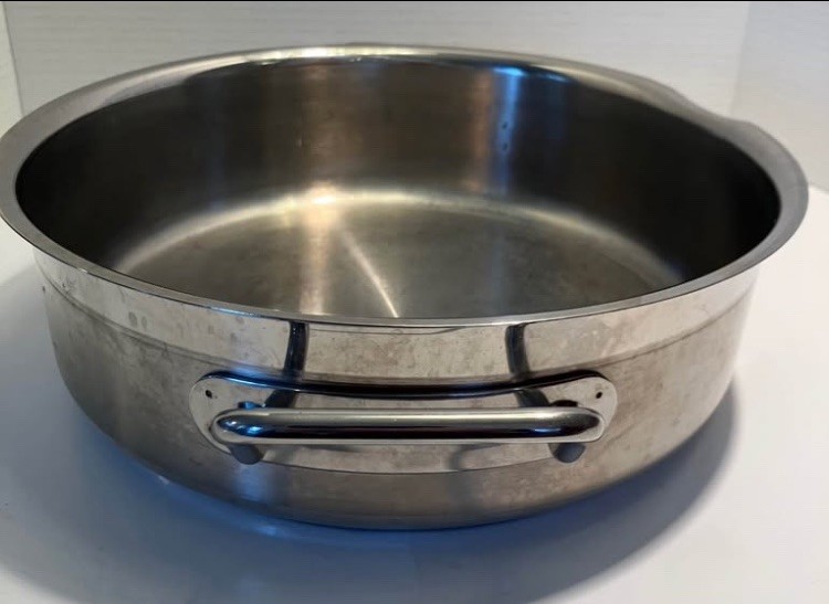 Teknika by Silga 5 Qt Stainless Steel 2 Handle Braising Pan Casserole ITALY READ