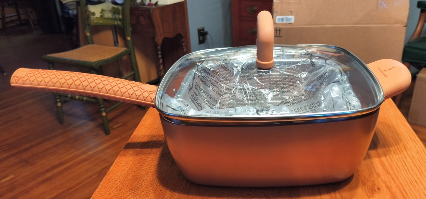 Copper Chef Nonstick XL Steamer Sauté 6.7 Quart Pan NEW