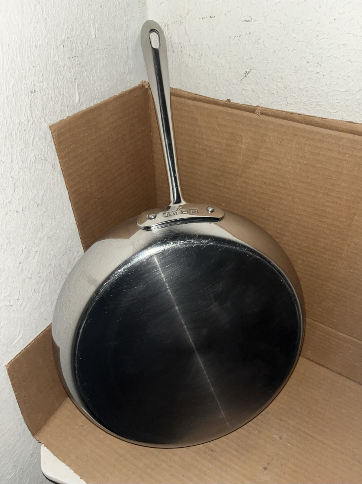 All-Clad 13-1/4” in Stainless Steel Skillet No Lid Induction Ready