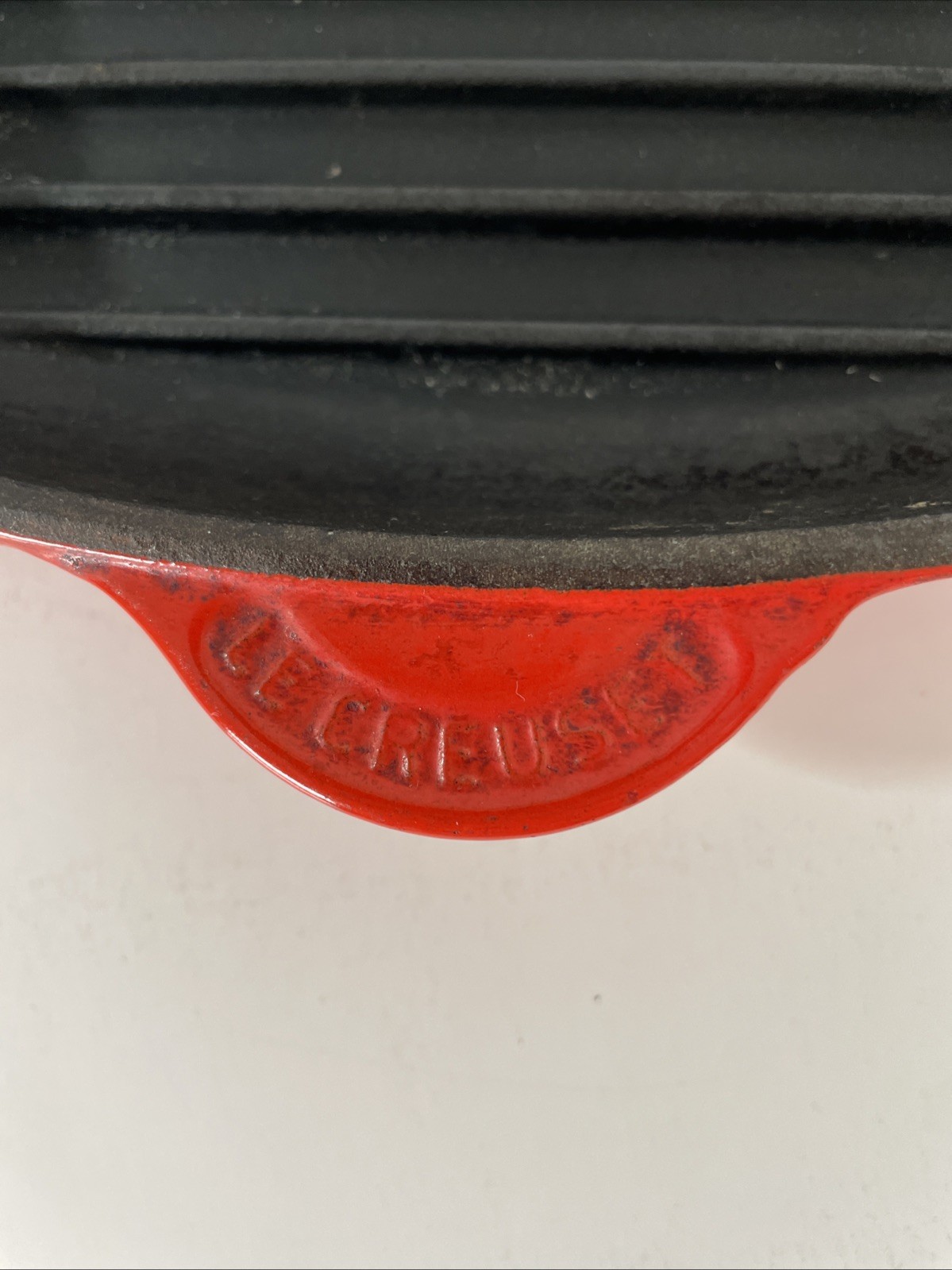 Le Creuset Flame Orange Enameled #20 Cast Iron Square Grill Pan Griddle