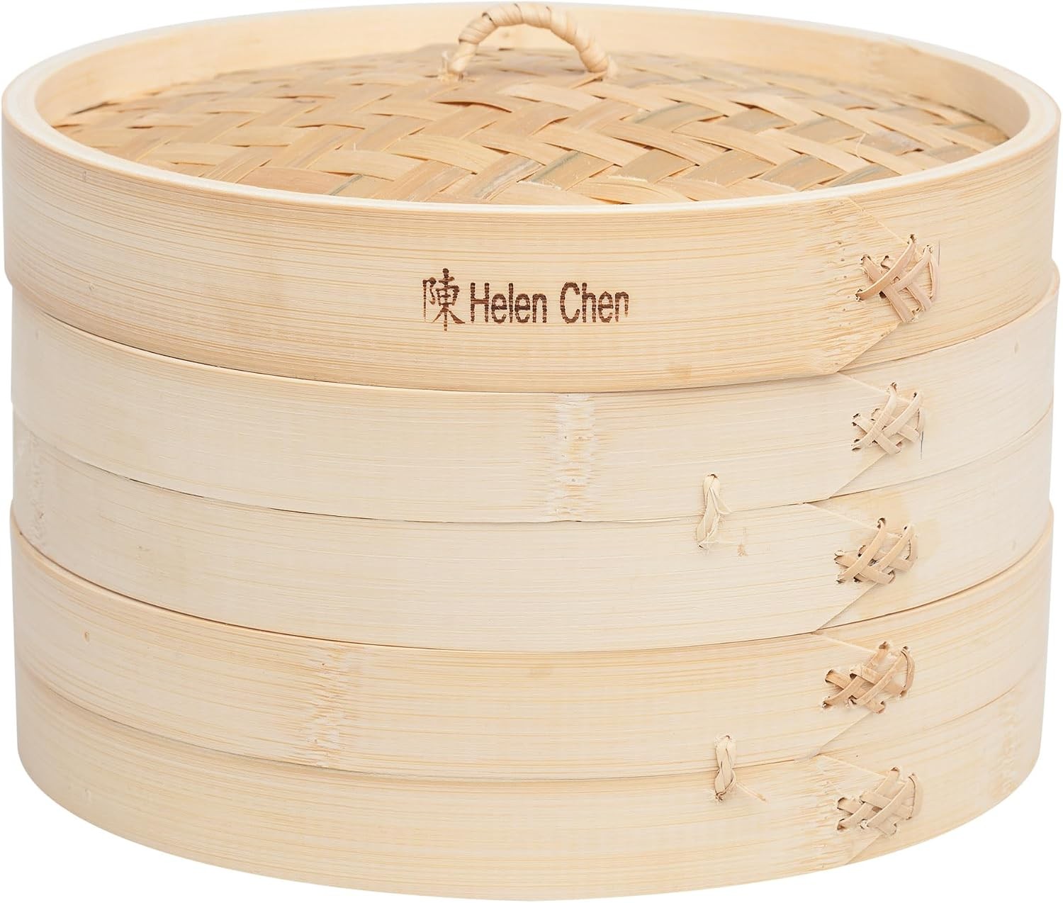Bamboo Food Steamer W/ Lid 100% Natural Bamboo Basket Steamers Cooking Dumplings
