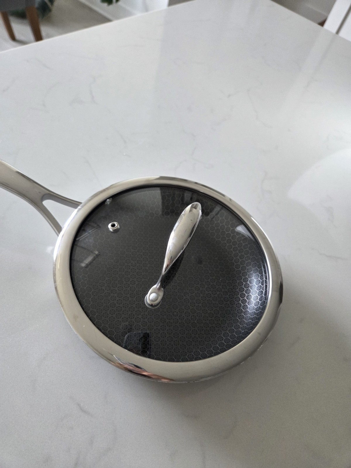 HexClad Stainless Steel Small Frying Pan 8″ Inch With Lid