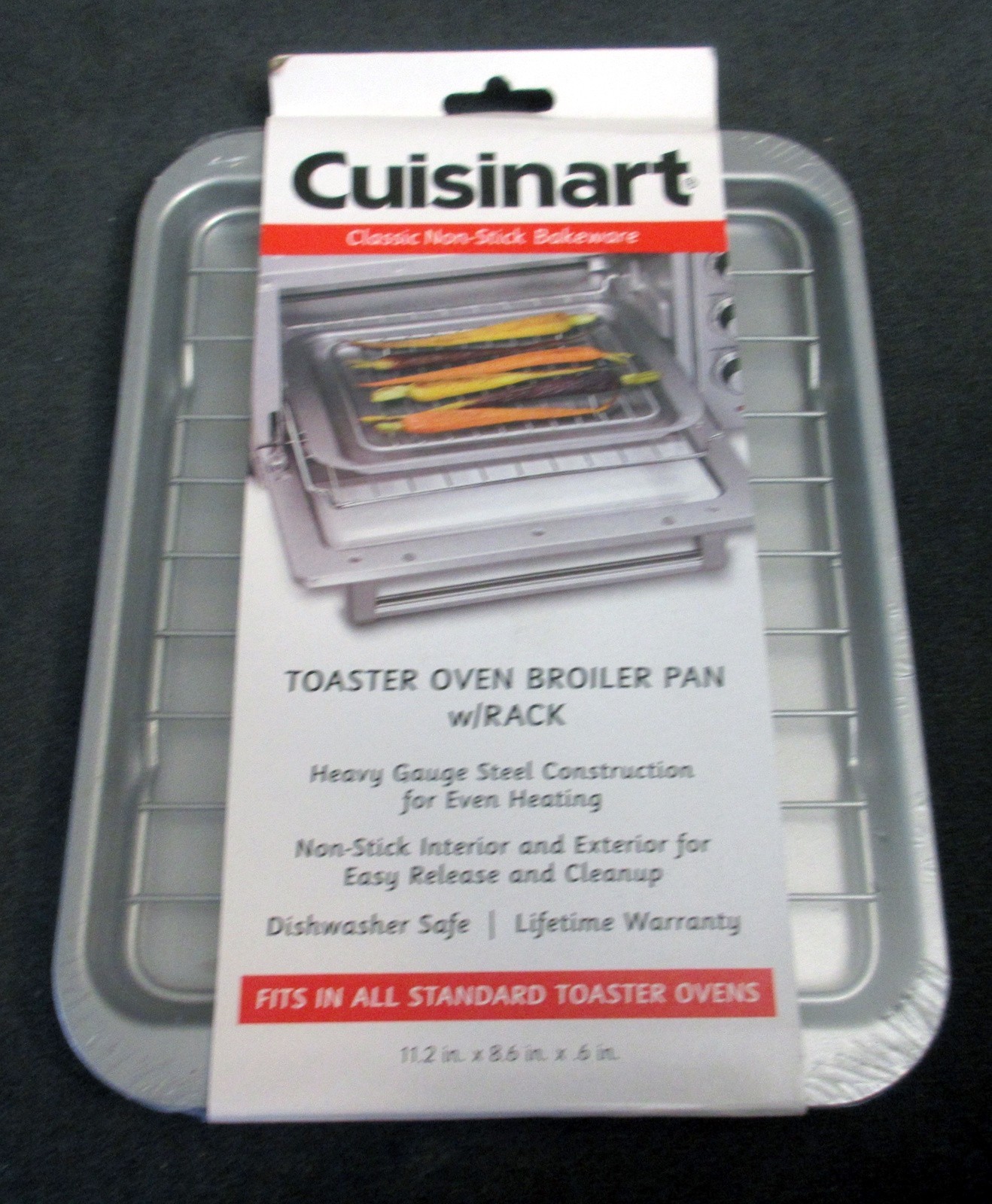 Cuisinart Chef’s Classic Non-Stick Toaster Oven Broiler Pan with Rack – NEW dxd