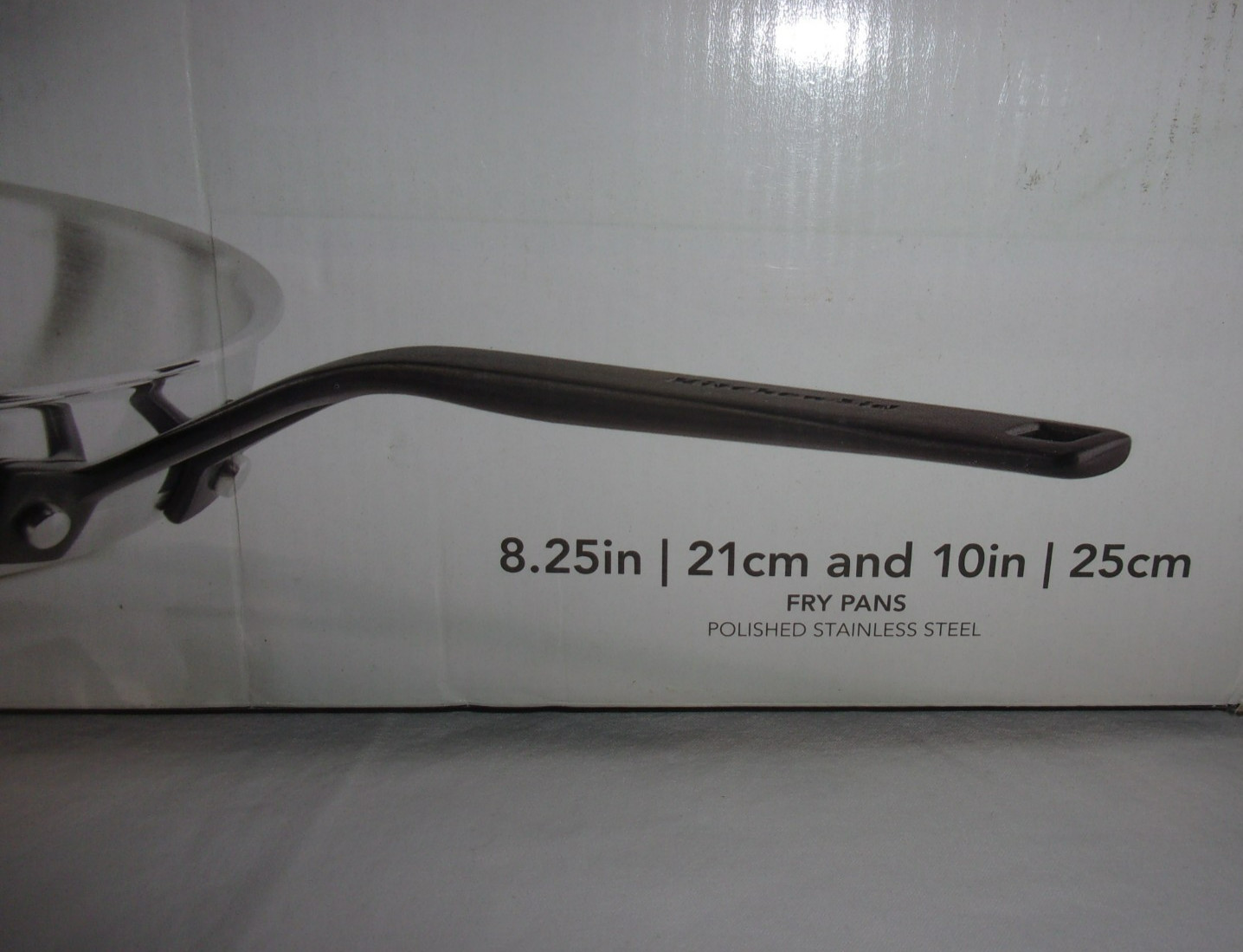KitchenAid Set of 2 STAINLESS STEEL 5-PLY CLAD 10”25CM /8.5”21 CM Pans No Lid