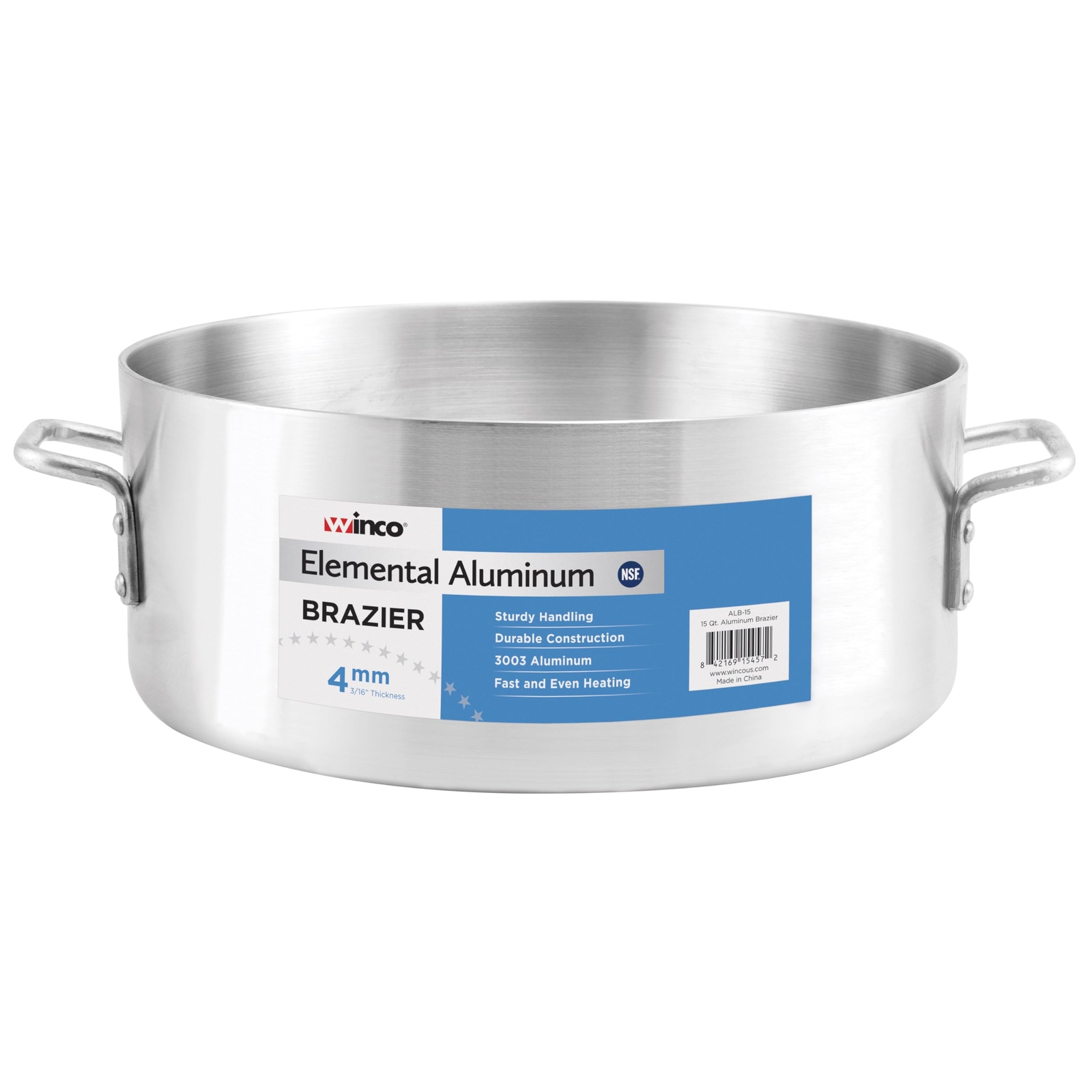 Winco Commercialgrade Aluminium Brazier Heavyweight 15 Quart
