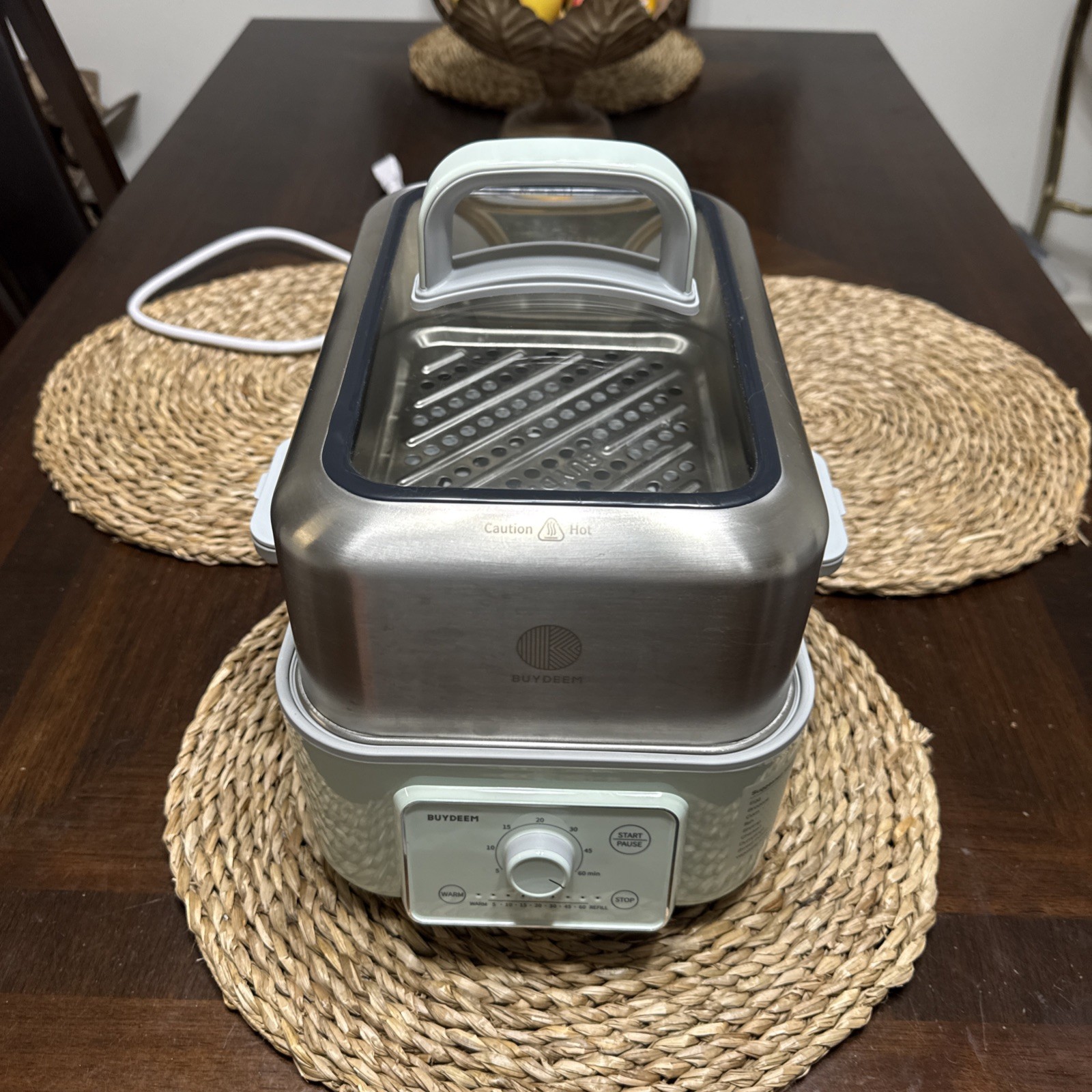 BUYDEEM G6246US Electric Food Steamer 1500W Single Tier Analog Timer