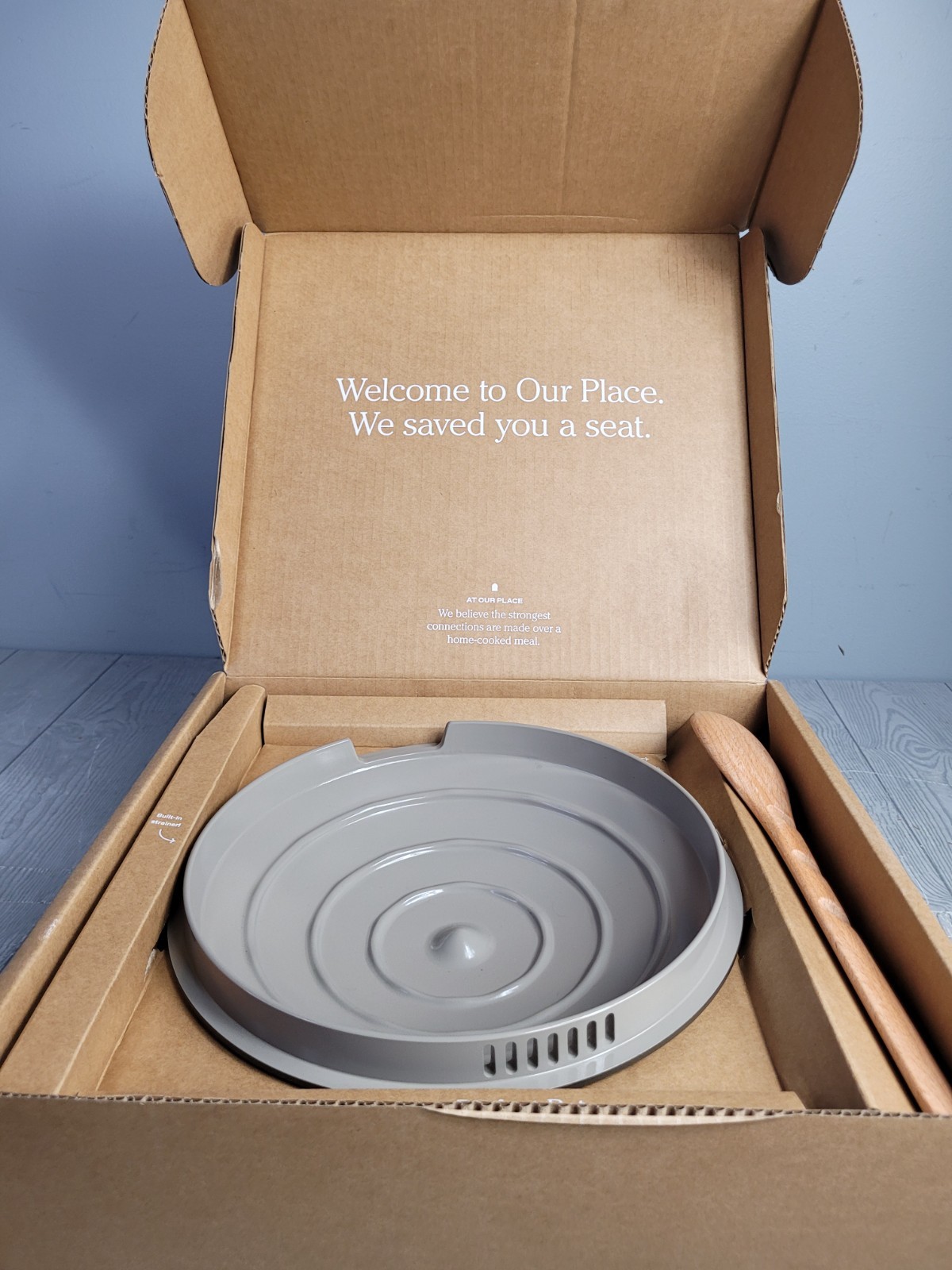 Our Place The Perfect Pot 5.5 Qt Nonstick Ceramic Stockpot Lid Spoon NEW Steam