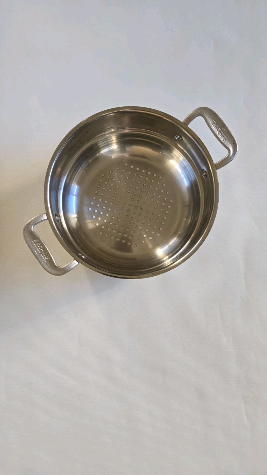 VINTAGE All-Clad Master Chef steamer Insert Stainless STEEL