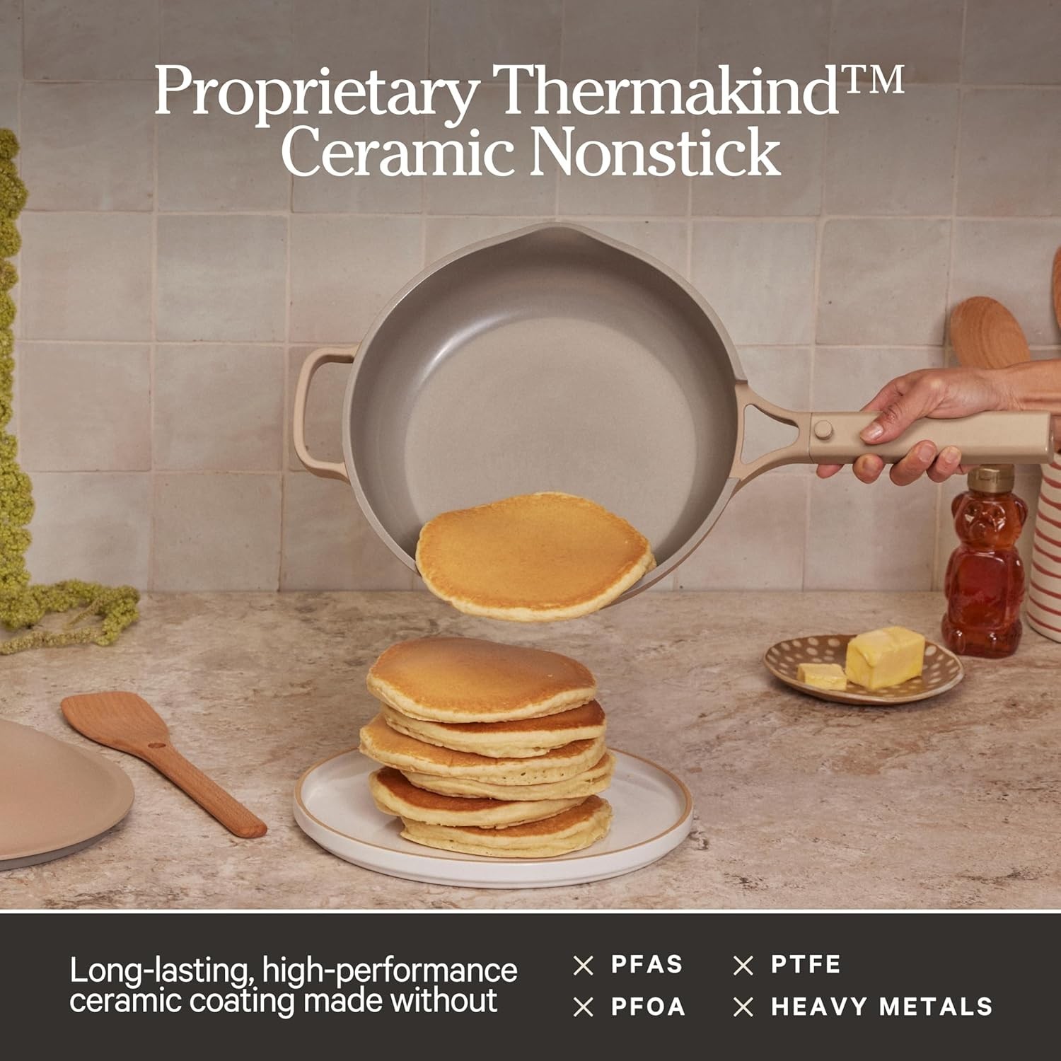 Our Place 8.5″ Ceramic Nonstick Mini Always Pan Char 1.2 QT READ
