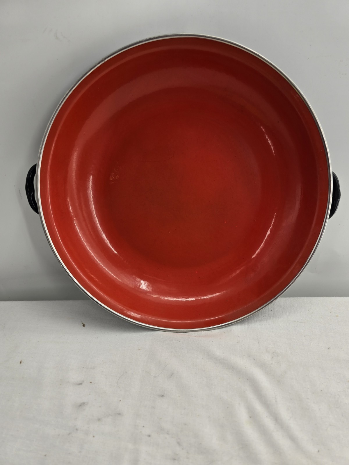 VTG Mid Century Modern Yugoslavian Emo Celje 3-Piece Enamel Nesting Sauté Pans