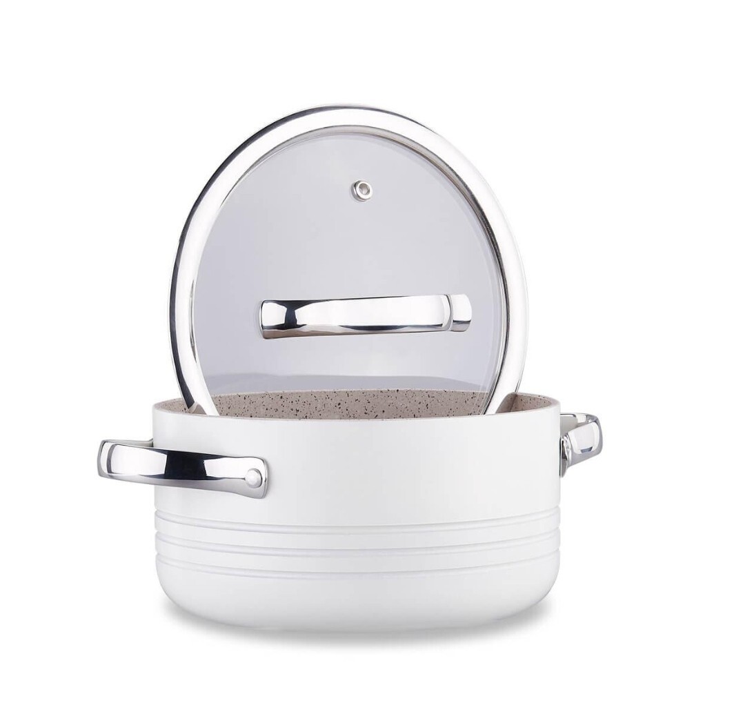 Korkmaz Linea 7 Piece Vanilla Cookware Set A2619-2