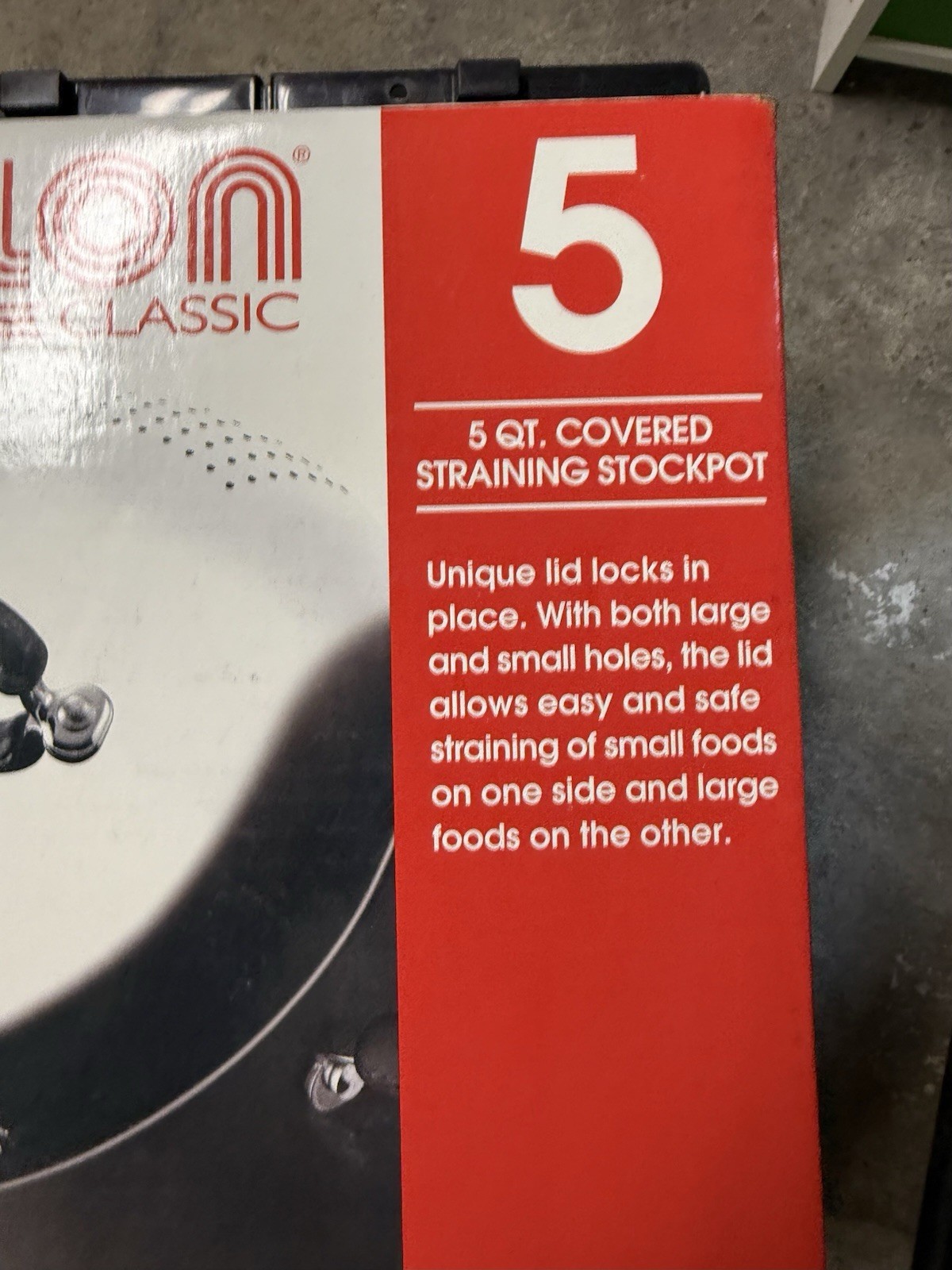 Brand New Circulon Classic 5 Qt. Covered Straining Stockpot NOS
