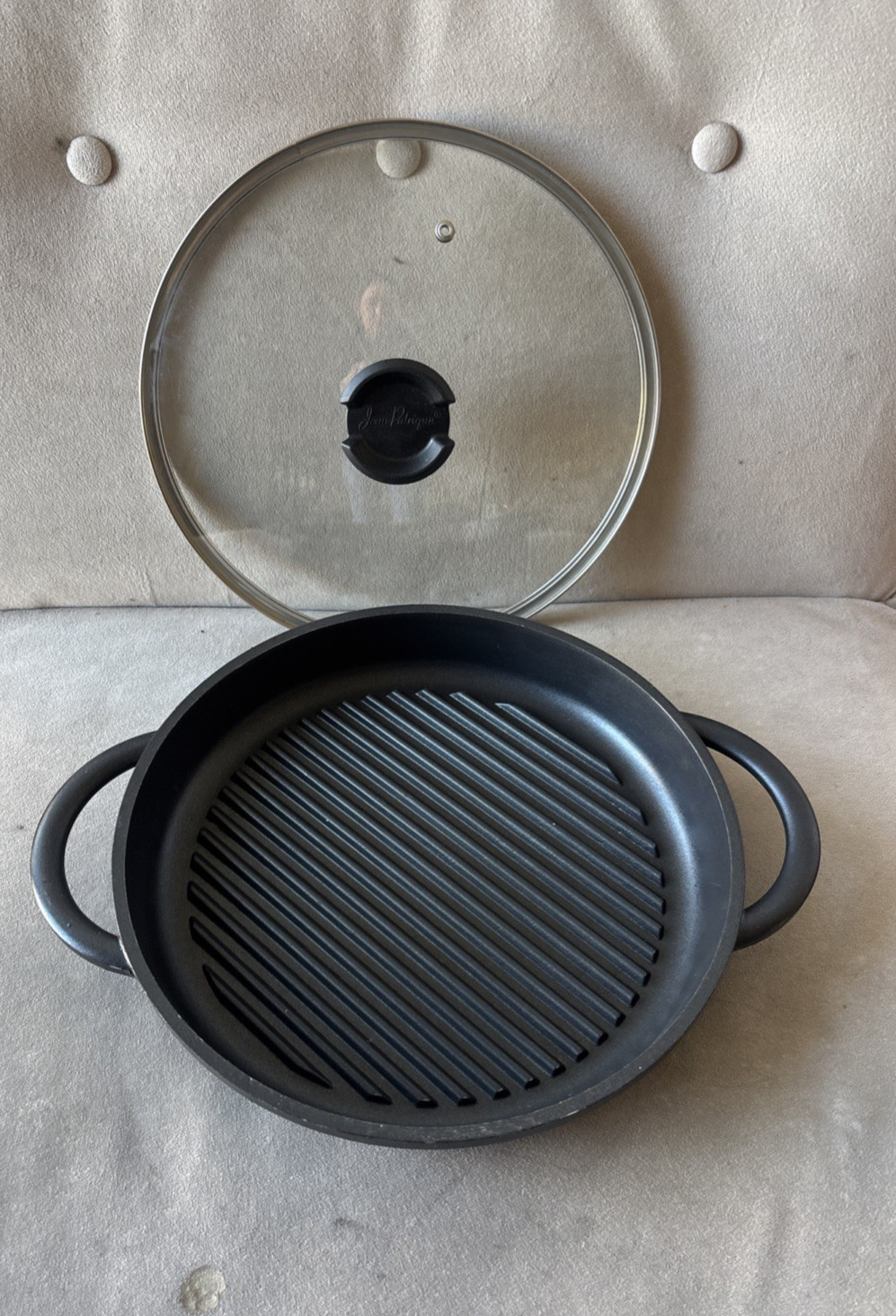 Jean-Patrique The Whatever Pan Cast Aluminum Griddle Grill for Stove Top 10”