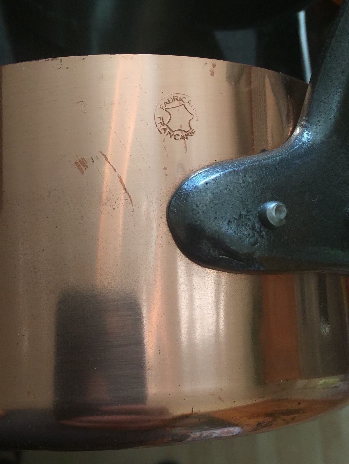 BAUMALU COPPER SAUCE PAN 7 1/4” POT MADE IN FRANCE WEIGHT 3lb 8oz
