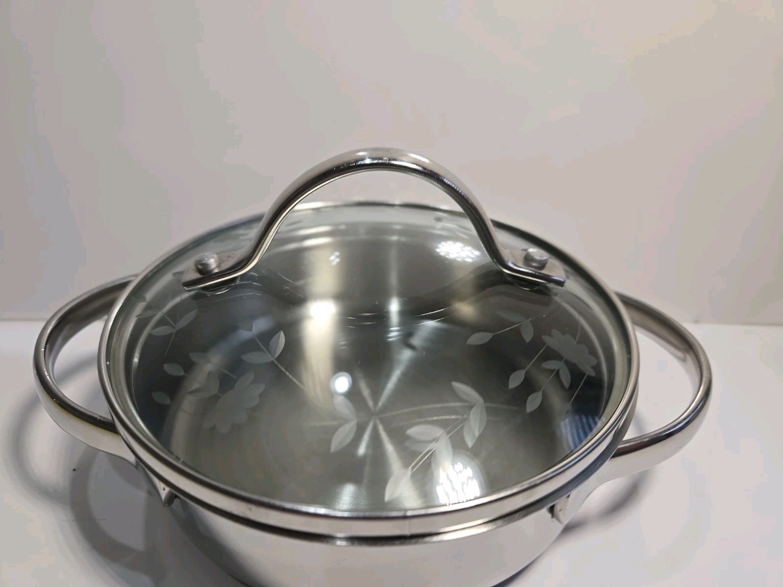 Princess House Etched Lid 1/2 Qt Pan 18/10 Stainless (5 1/2 x 1 3/4 in)