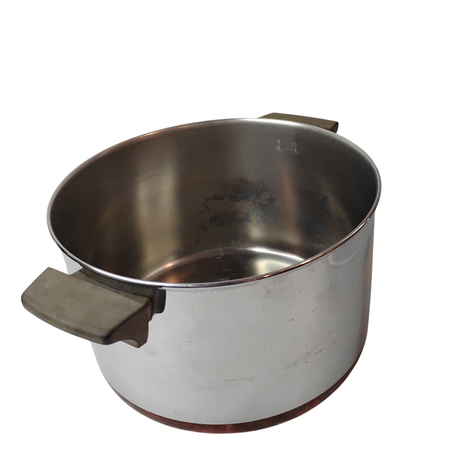 Vintage Revere Ware 6Qt Stock Pot Clinton ILL USA Copper Bottom No Lid