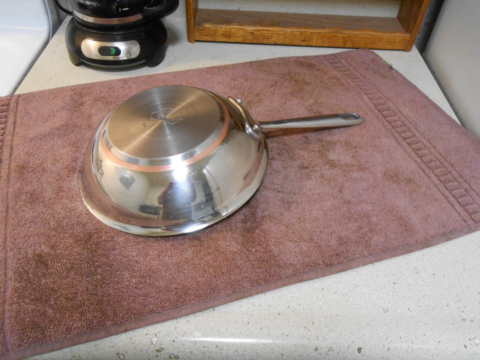 EMERIL 8″ Chefs Skillet Stainless/Copper VERY CLEAN & SHINY