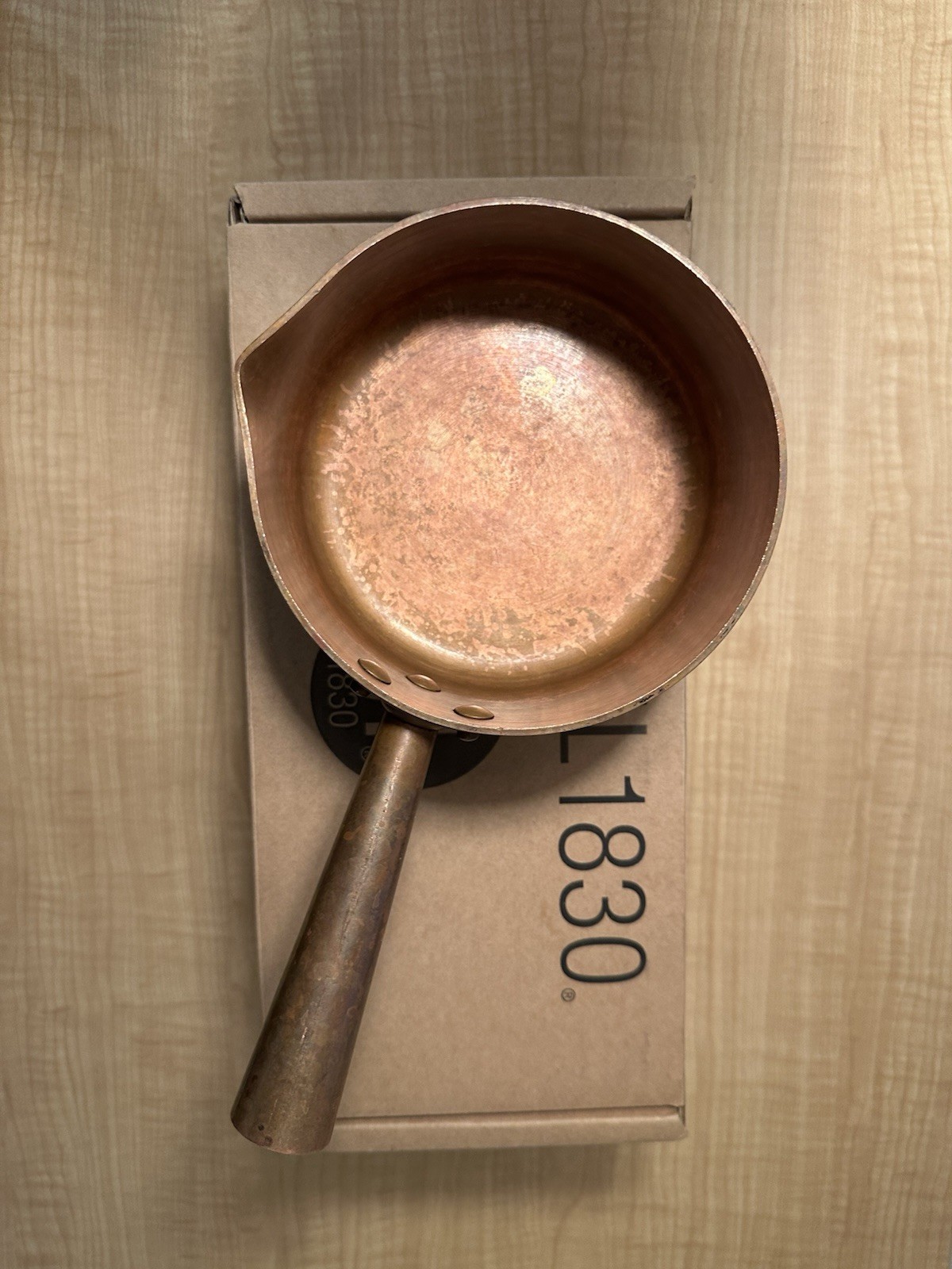 Mauviel 1.25 Qt Copper Sugar Pan – Heavy – Used In Good Condition